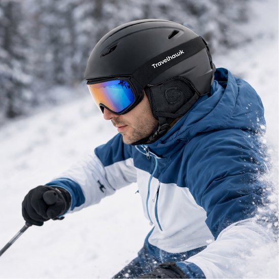 Travelhawk Skihelm - Snowboardhelm - Skihelm - Unisex - Schwarz - S