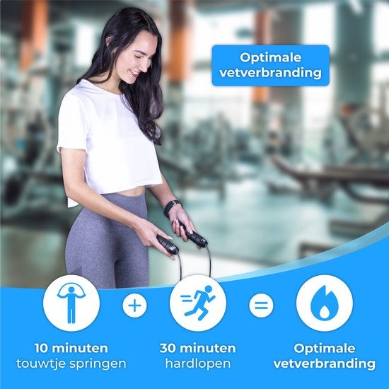 Nuvance - Professionelle Sport-Springseil - einstellbar - Speedrope - Springseil - für Erwachsene und Kinder - schwarz