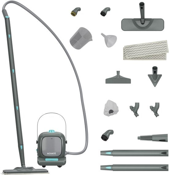 Achaté Dampfreiniger PRO - Leistungsstarker Reiniger für Teppiche, Böden und Flecken - tötet 99,9% der Bakterien