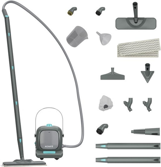 Achaté Dampfreiniger PRO - Leistungsstarker Reiniger für Teppiche, Böden und Flecken - tötet 99,9% der Bakterien