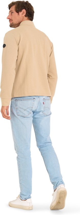 Mario Russo Pique Langarmshirt - Pullover Männer - Rollkragenpullover Männer - XL - Beige