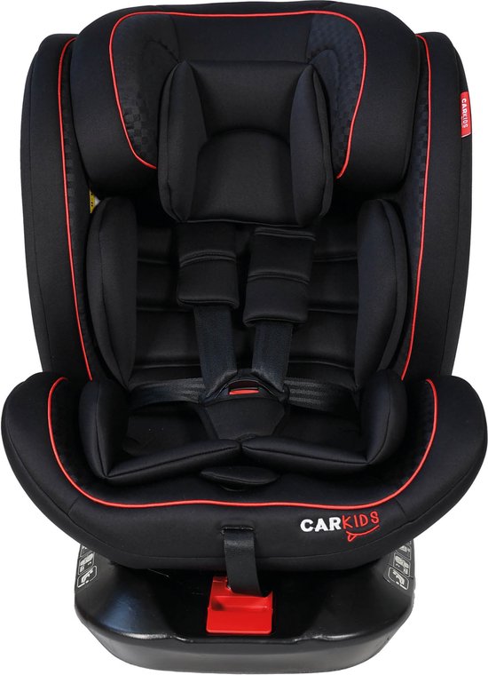 Carkids I-Size Autositz Darcy 360Â° Swivel 40-150cm Isofix Schwarz/Rot