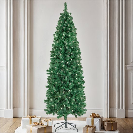 Tectake Kunstweihnachtsbaum Comet 180 cm – 200 LEDs – 8 Leuchtmodi – Grün