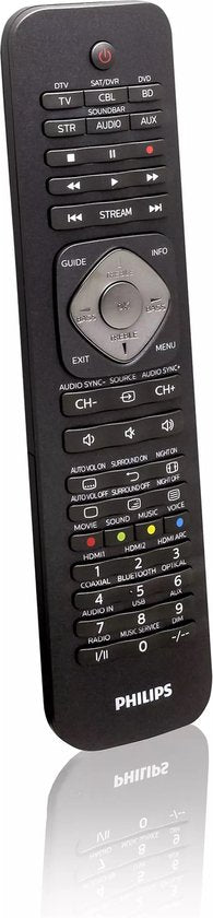 Philips Universal-Fernbedienung SRP5016/10 - 6-in-1 - Lerntasten - Schwarz