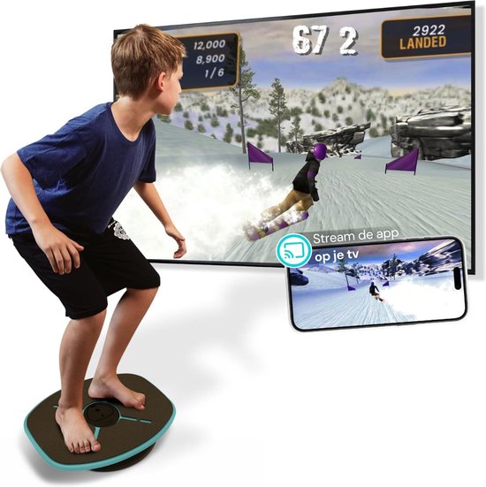 GoBalance Sport – Balance Board – Elektrisches Balance-Board – Gleichgewichtstrainer – Wackelkissen inklusive Spielen – Balance-Kissen – inklusive App
