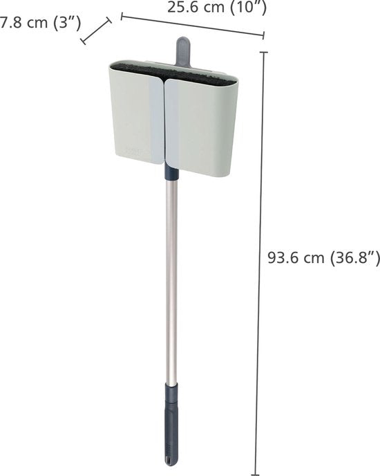 Joseph Joseph - CleanStore Kehrmaschine Teleskop mit Wandhalterung - Kunststoff - Blau