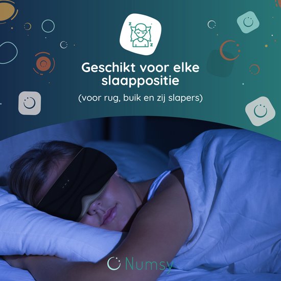 Numsy Schlafmaske Bluetooth - Schlaf Kopfhörer - Stirnband