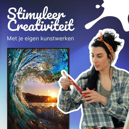 Rubye® Malen nach Zahlen Erwachsene - Schöne Welle - Inklusive Pinsel - Leinwand Malen nach Zahlen - Farben nach Zahlen - 40x50cm