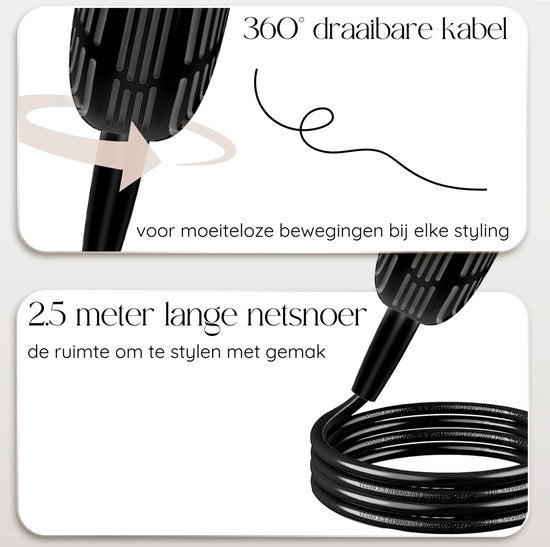 Sansbeauté® 8-in-1 Airstyler mit Diffusor - Haarwickel - Multistyler - Fönbürste Kurzes Haar - Dupe - Haarstyler - Haartrockner - Wärmebürste - Lockenbürste - Lockenstab - Stylingbürste - Coldshot