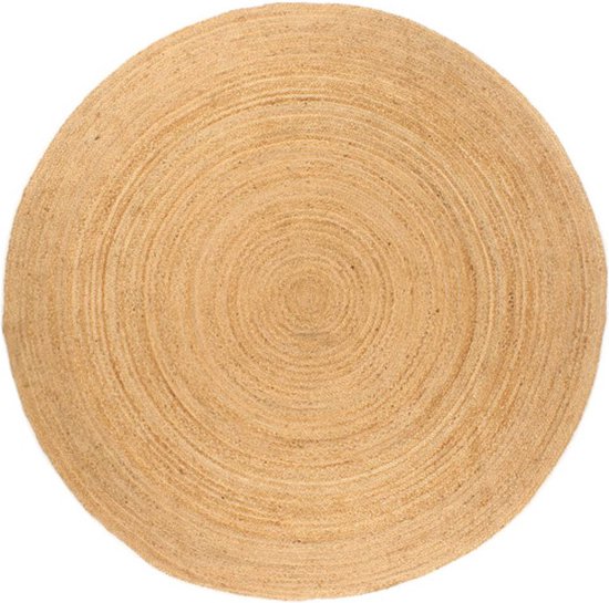 vidaXL – Teppich – rund – 240 cm – geflochten – Jute
