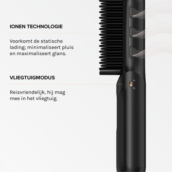 MAE® Touch Up – Kabellose Stylingbürste – Heizbürste – Kabelloses Glätteisen