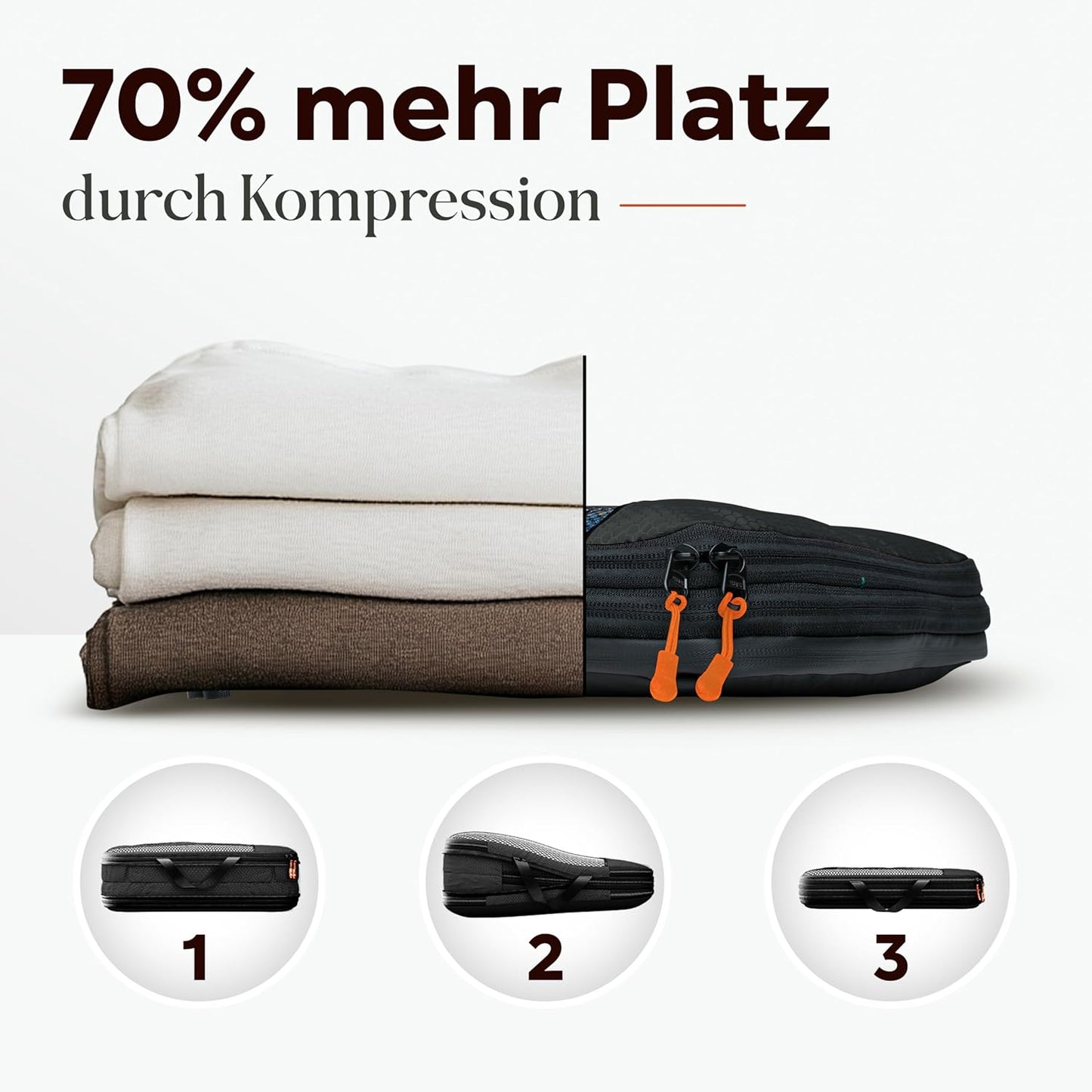loonara Travel Travel Organiser Set - Schwarz - 3 Teile