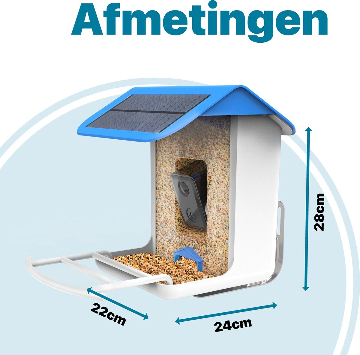 BOME - Vogelfutterhaus - Kamera und Audio - AI-Vogelerkennung - Vogelfutterhaus aufhängen - Vogelfutter