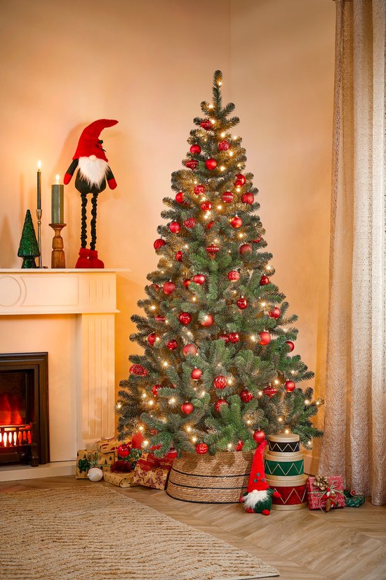 Black Box Trees Bedford Künstlicher Weihnachtsbaum mit LED-Lichtern - H185 x Ø110 cm - Grün