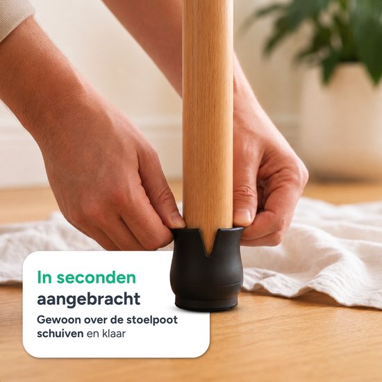 Stuhlfußschutz – 32 Stück – Socken – Stuhlfußkappen – Filzgleiter – Stuhlkappen – Stuhlfilzgleiter – Stuhl – Rund – Schutz für Stuhlbeine – Kappen – Söckchen – Filz