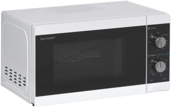 Sharp YC-MG01E-W Mikrowelle mit Grill – 800 W – 20 Liter – weiß