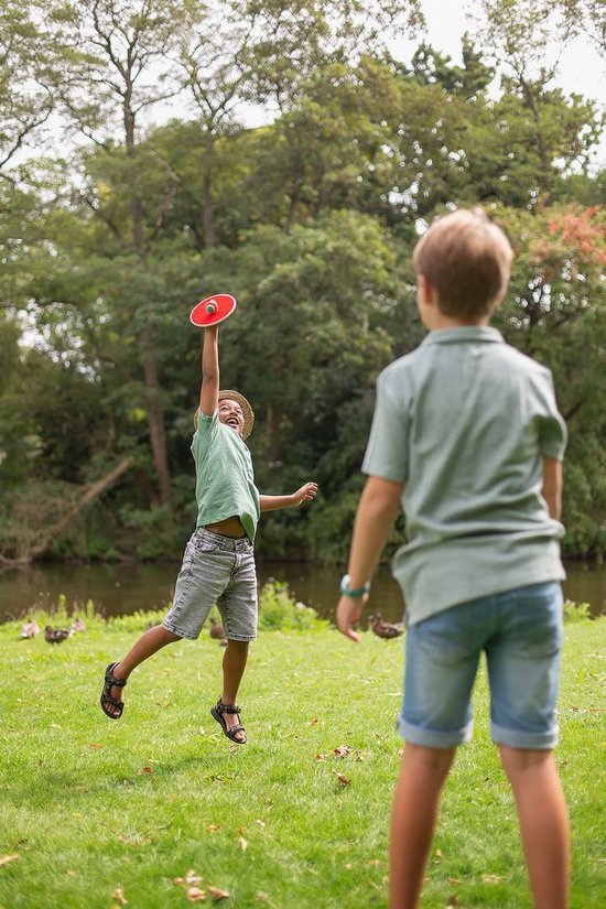 BS Toys Fangspiel – Holzspielzeug – Sport – Fang- und Wurfspiel mit Klettverschluss