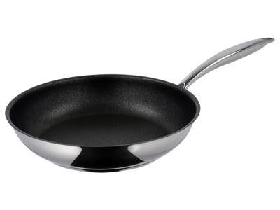 Silvercrest Premium-Edelstahlpfanne mit Antihaftbeschichtung – Ø 24 cm – backofenfest bis 250 °C