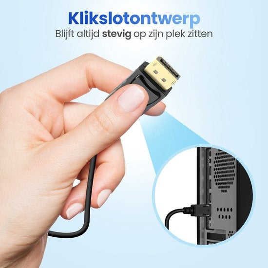 Garpex DisplayPort auf HDMI Kabel - 4K 60Hz Ultra HD - 1,8 Meter