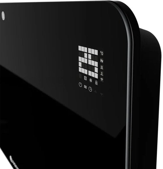 Konvektorheizung - Max. 2000 W - Schwarz - Für Wand- und Bodenmontage