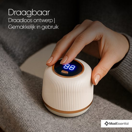 MostEssential Premium Elektro-Fusselentferner LR06 - Fusselentferner - USB-C Schnellladefunktion - Kabellos - Classic Edition