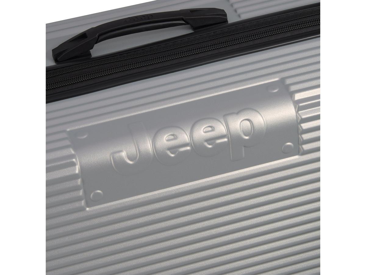 Jeep Trolley-Koffer – ausziehbar – Größe L – Silber 76 cm