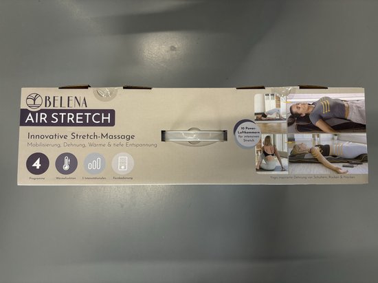 Belena Air Stretch – Lenden- und Yoga-Massagematte – Ganzkörper-Massagematte mit Wärmefunktion – Massage – Dehnen & Strecken – 4 Programme – 3 Intensitätsstufen – inkl. Fernbedienung