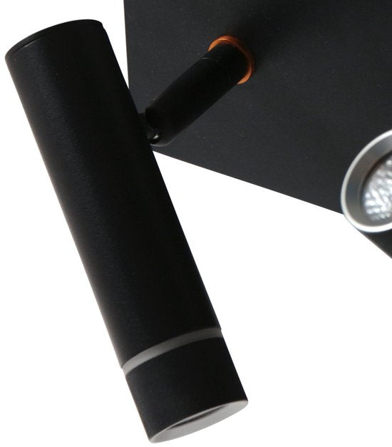 Wandleuchte Steinhauer Volari 4713ZW schwarz, 2-flammig, Kunststoff und Metall, dreh- und neigbar, moderne Innenbeleuchtung mit dimmbaren LED-Modulen