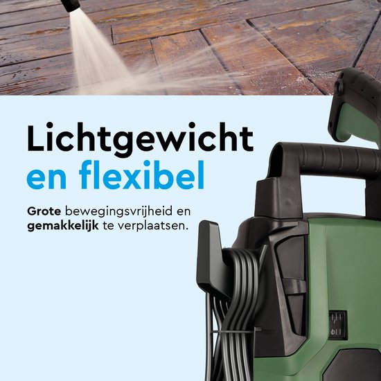 BRASQ HPW 105 Hochdruckreiniger - Terrassenreiniger - Hochdruckreiniger - 1400W - 105 bar - 426 L/H - Komplettset