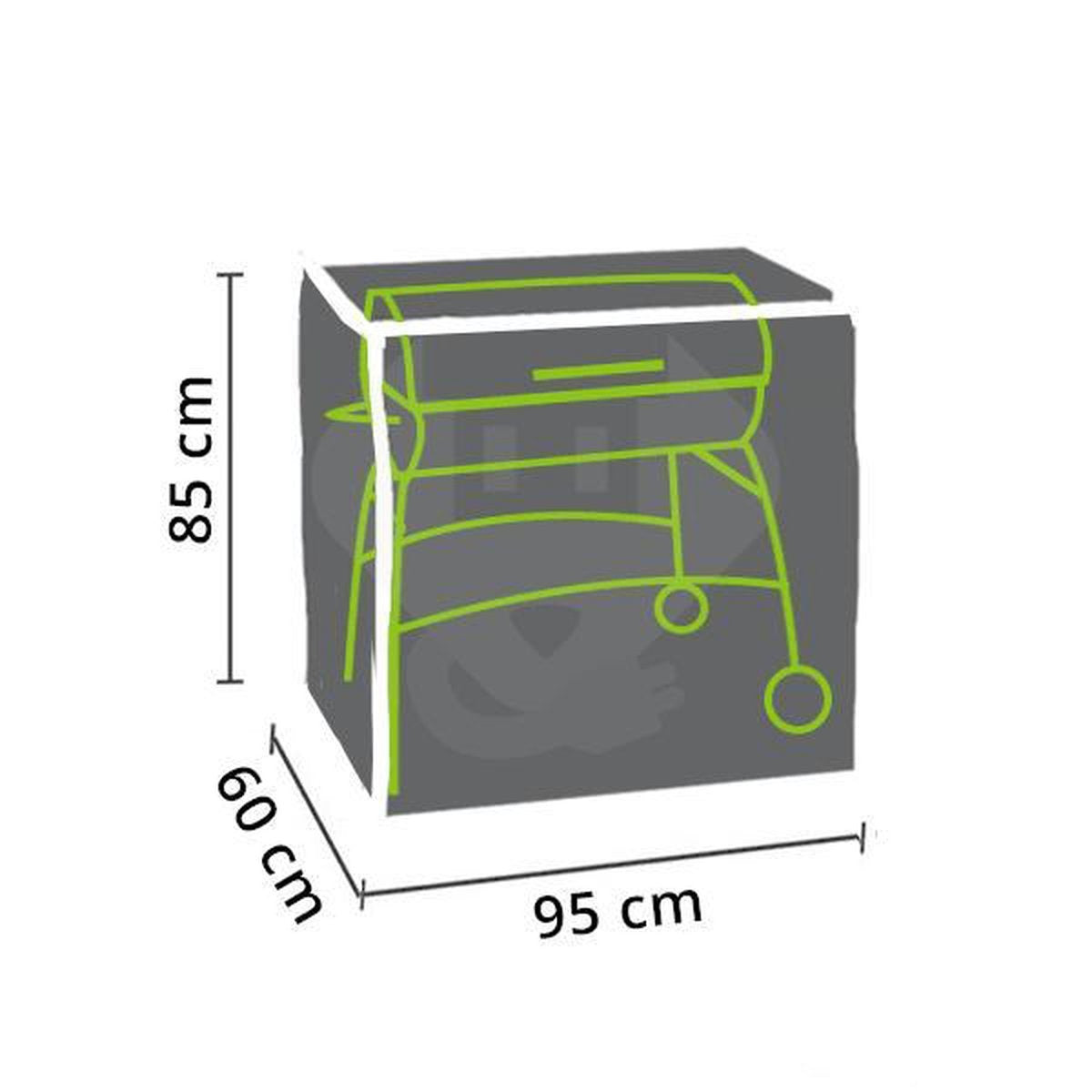 Pro Garden Barbecue Schutzhülle - Zylindrischer BBQ - 95x60cm - Wasserabweisend - Wetterfest