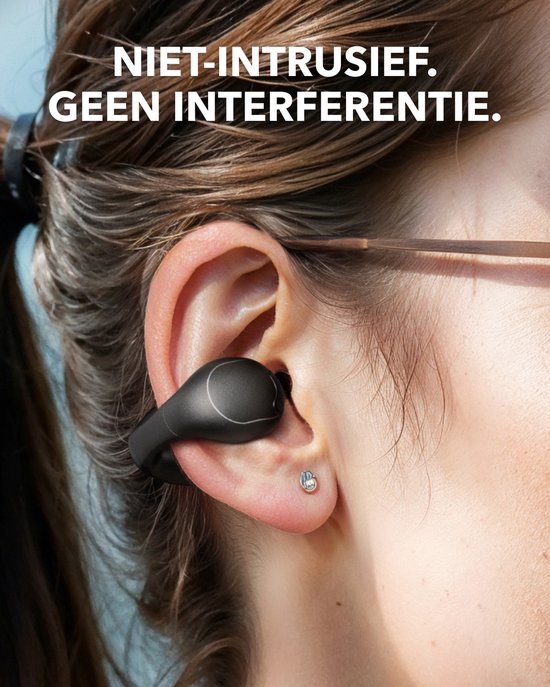 soundcore by Anker C40i Wireless Open-Ear Earbuds Black - Ohrhörer - Clip-on, flexibles Gelenkdesign, Tastensteuerung, leichter Komfort, stabiler Sitz mit anbringbaren Griffen, erweiterte Treiber für klaren Klang.