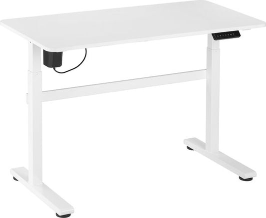 Sitz-Steh-Schreibtisch elektrisch höhenverstellbar - 118 x 58 cm - weiß