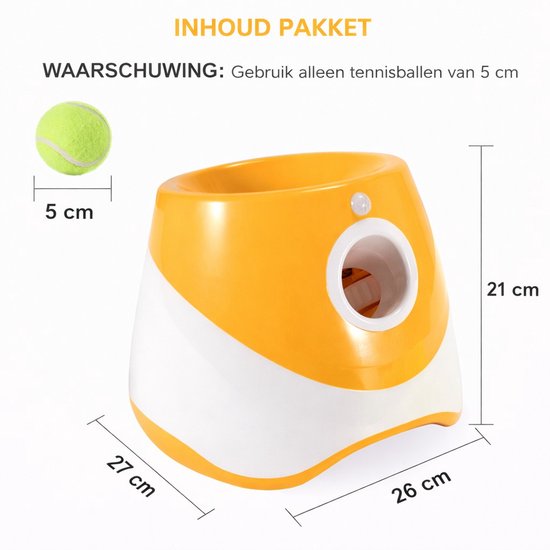 Ceruzo Ballwerfer für Hunde – Automatisch – 6 Bälle – 3 Wurfweiten – Wiederaufladbar