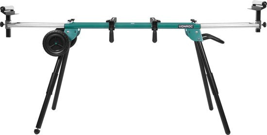 VONROC Unterwagen für Kappsäge - Universalunterwagen - Fahrbar - Höhen- und breitenverstellbar - 150 kg Tragfähigkeit