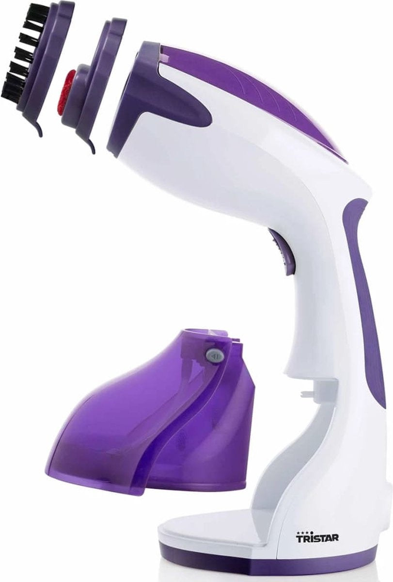 Tristar ST-8916 Kleiderdampfer - Handdampfer für Kleidung und Möbel, u.a. - inkl. 2 Stylingbürsten - Lila/Weiß