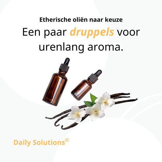 Daily Solutions® Aroma Diffusor - Duft und Farbe - Luftbefeuchter - Aroma Diffusoren - Vernebler - Duft Diffusor - Wohltuende Atmosphäre - Weiß