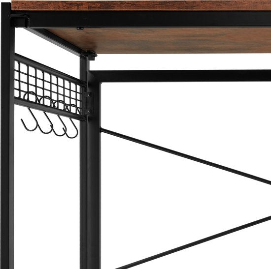 tectake - Paterson Klapptisch 102x51x77cm - dunkelbraun - 404660