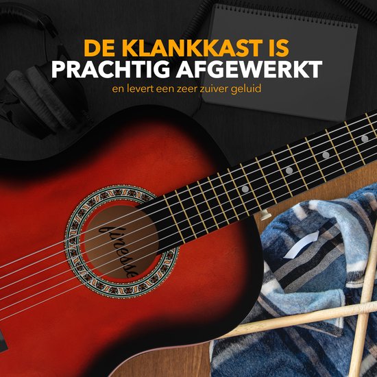 Finesse Akustikgitarre - Starter Set - Nylonsaiten - Klassische Gitarre - Gitarre Kinder & Erwachsene