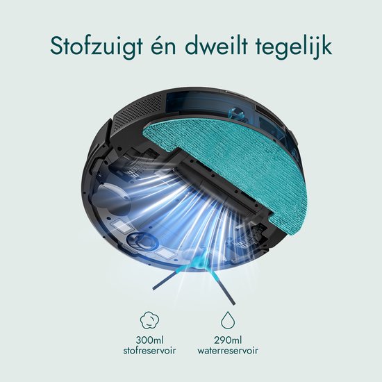 Bloomfold Roboterstaubsauger mit Wischfunktion und Entleerungsstation – 19.000 Pa Saugkraft – LiDAR-Navigation – 180 Minuten – Intelligenter KI-Roboterstaubsauger – Geeignet für Tierhaare