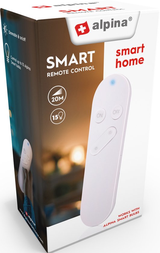alpina Smart Home - Smart Remote Control - für alpina Smart Lamps - Dimmen - Ein/Ausschalten - bis zu 15 Lampen