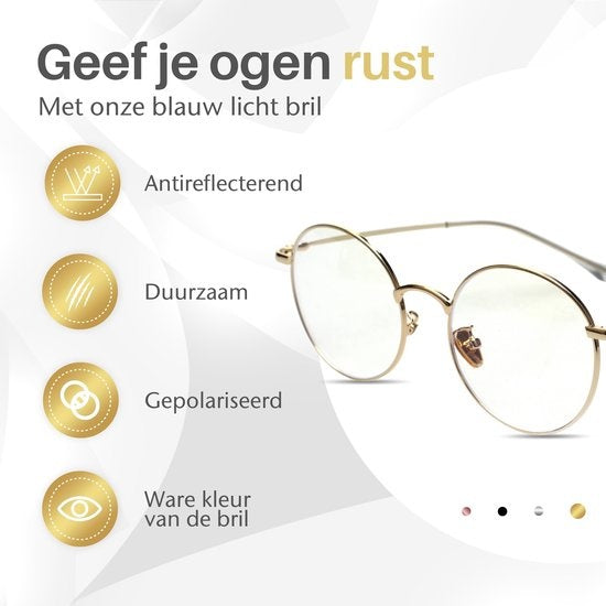 LC Eyewear Computerbrille - Blaulichtbrille - Displaybrille - Metall - Unisex - Gold