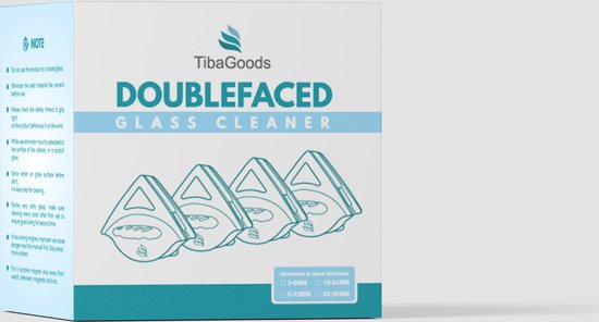 TibaGoods Magnetischer Fensterwischer für Doppelverglasung - Fensterreiniger - Magnetischer Fensterwischer