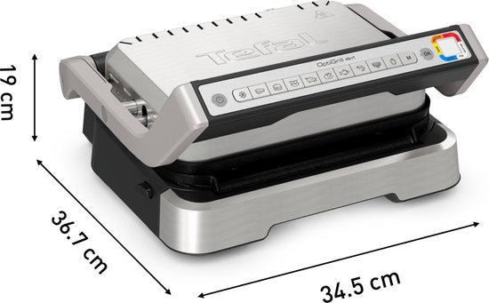 Tefal OptiGrill 4in1 GC774D – Intelligenter Kontaktgrill – Inklusive Bratpfanne – 9 Automatikprogramme – Garstandsanzeige – 2100 W
