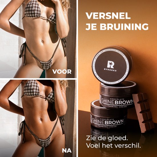 BYROKKO – Shine Brown – Chocolate – Bräunungscreme – 200 ml (neue Verpackung) – Solarium