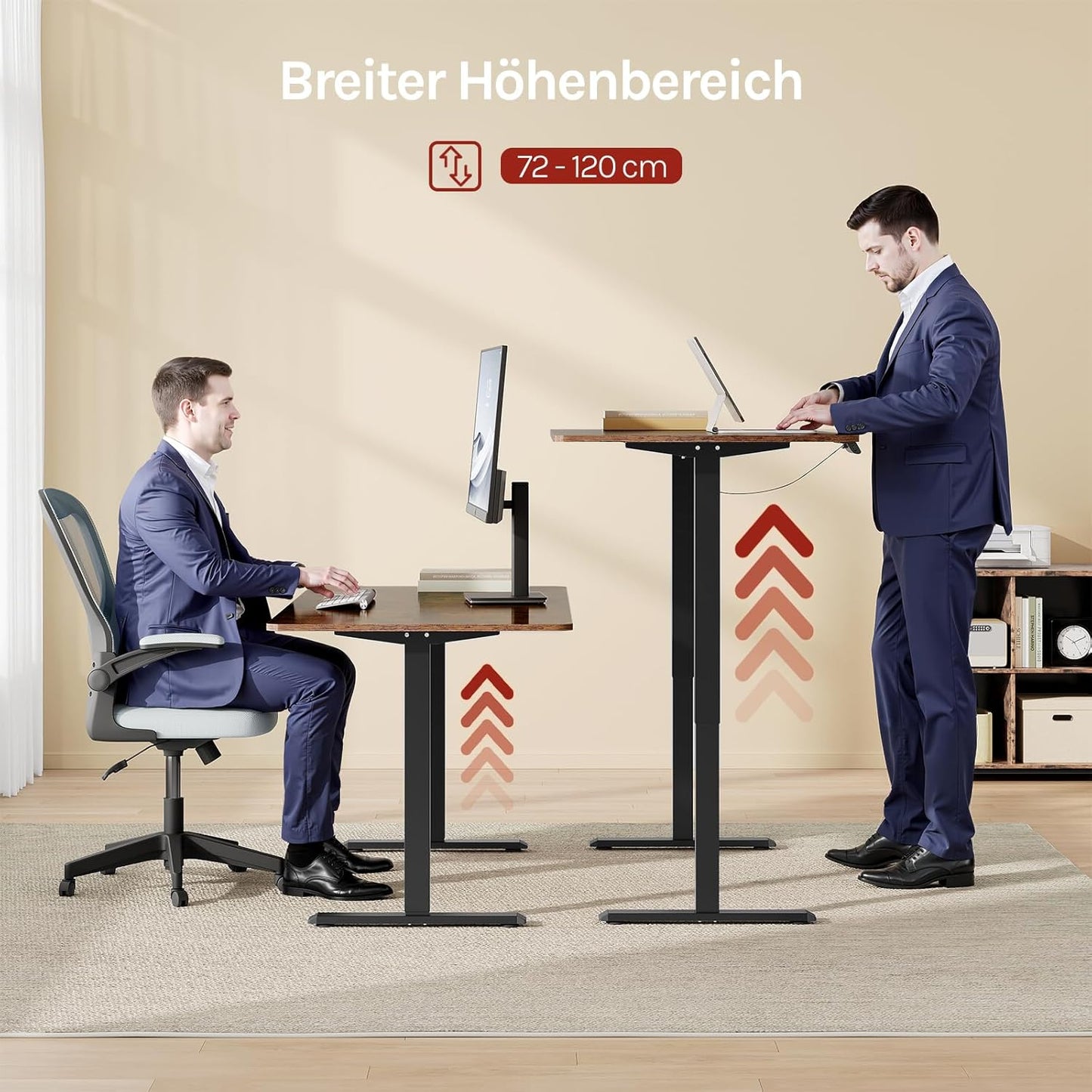 WOLTU Elektrischer Schreibtischrahmen – Verstellbar – Schwarz