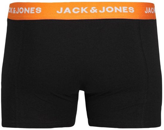 Jack & Jones JACTOM Boxershorts für Herren – 7er-Pack – Schwarz – Farbiger Bund – Stretch-Baumwolle – Größe L
