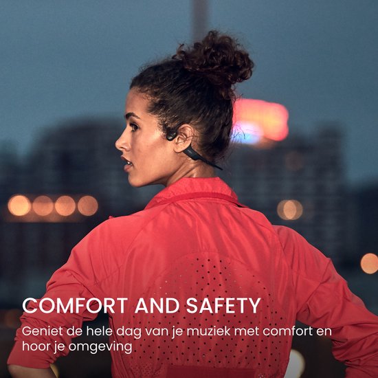 Shokz OpenRun USB-C Open-Ear-Sportkopfhörer – Knochenleitung – Kabellos – IP67 – Schwarz
