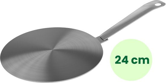 MoreCore Induktionsadapter 24 cm – Induktionsadapterplatte – Induktionsschutz – Kochfeldschutz – Induktionsplatte – Edelstahl