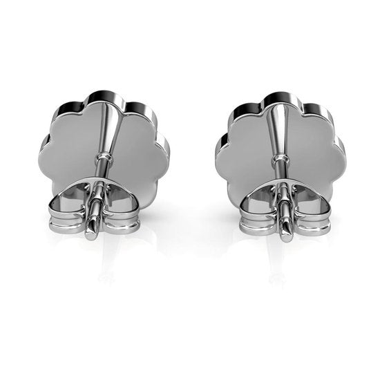 Yolora Kids Pink Floral Earrings - Kalpa Camaka Crystals - 18K Weißgold vergoldet - Kind - Mädchen Ohrstecker Farbe Silber - Schmuck Kinder - Luxus Geschenkbox - Geschenkbox - Geschenkverpackung - Schöne Geschenkverpackung