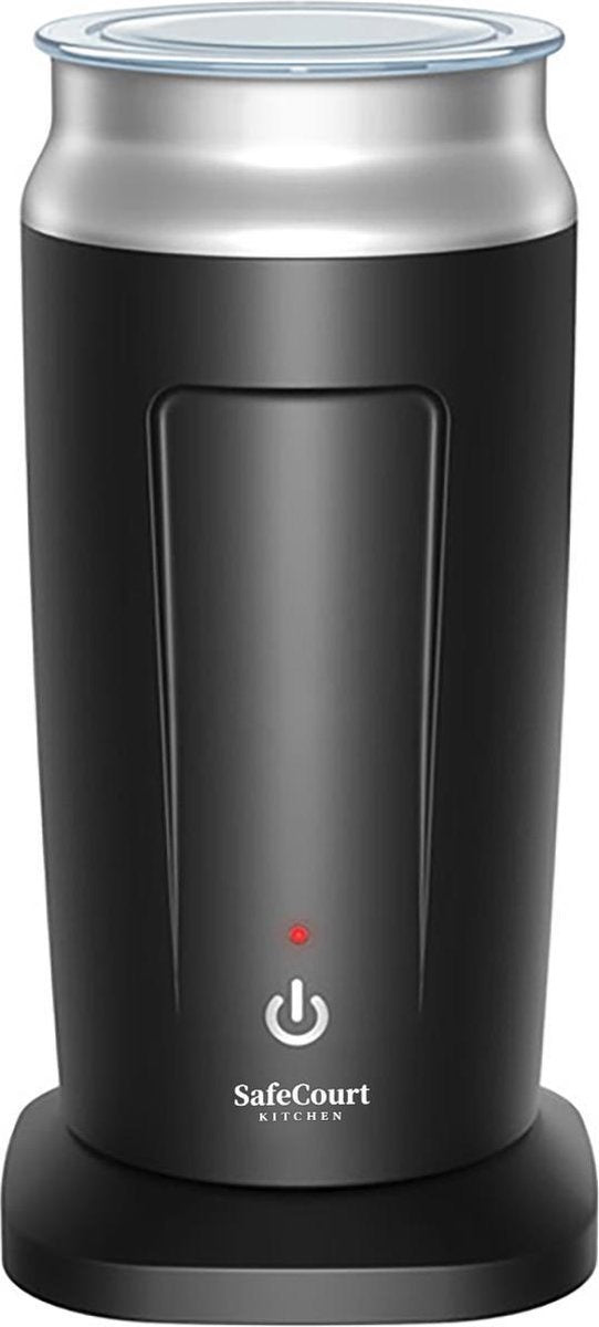 Safecourt Kitchen Milchaufschäumer - Elektrischer Milchaufschäumer - Schwarz - 4-in-1 - Einfach zu bedienen - 500W - BPA-frei